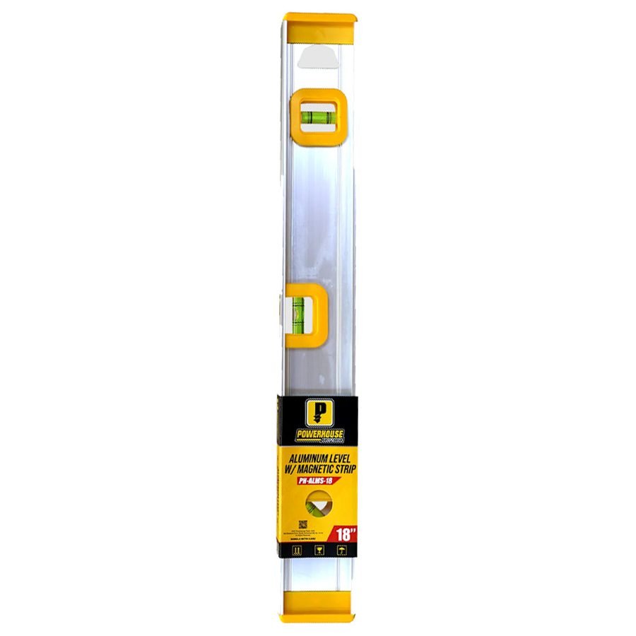 Powerhouse Aluminum Level With Magnetic Strip Silver — General Hardware, Southend Philippines