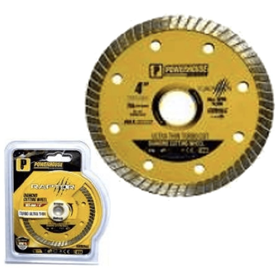 Powerhouse Powerhouse Raptor Series Diamond Cutting Wheel Turbo Ultra Thin, General Hardware Wheels & Casters — Southend Phil