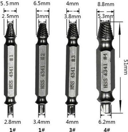 Showa SHOWA Broken Bolt & Damaged Screw Extractor, General Hardware Fasteners — Southend Philippines