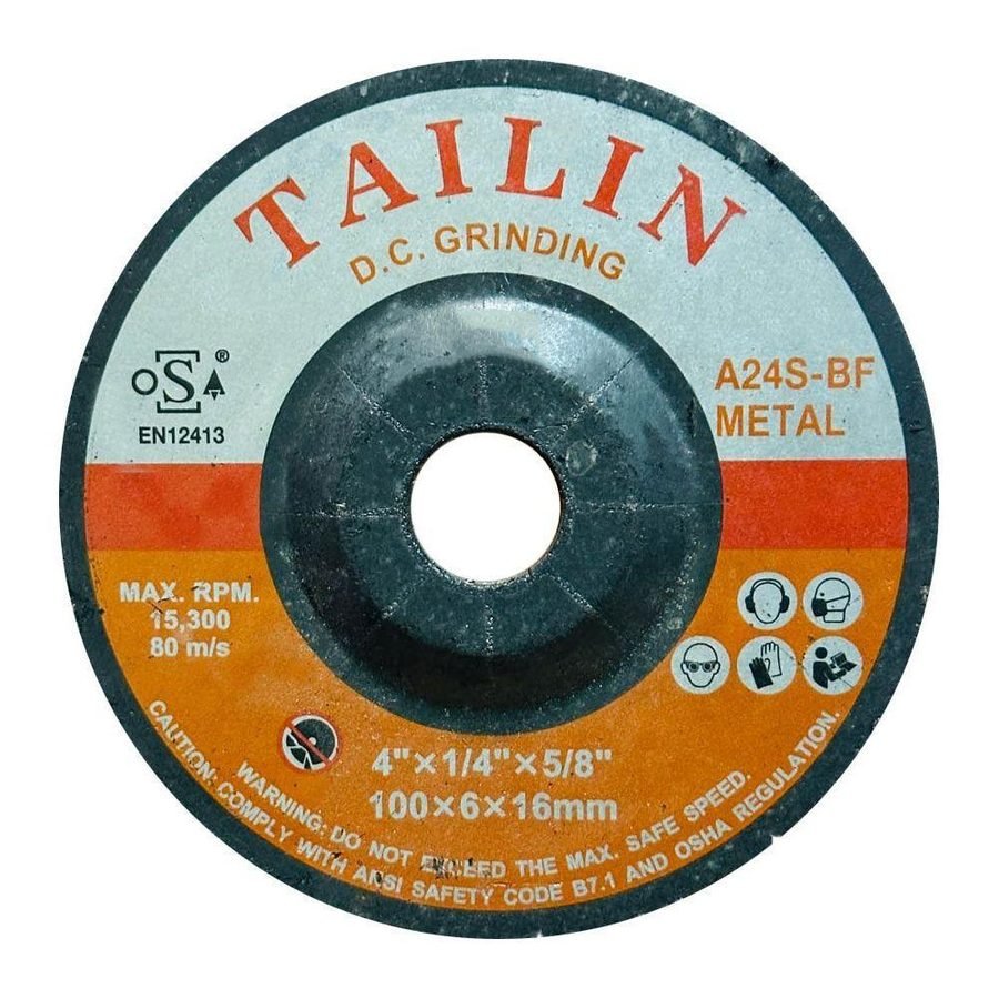 Tailin A24S-BF Grinding Disc For Metal 4", General Hardware Abrasives & Files — Southend Philippines