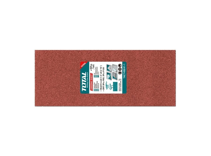 Total TAC749241-1 Sanding Sheet 90x231mm (5pcs) — General Hardware, Southend Philippines