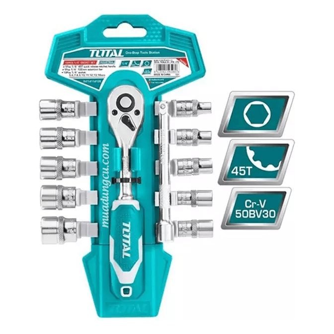 Total Total THT14114126 12pcs 1/4" Dr. Socket Wrench Set, General Hardware Sockets & Ratchets — Southend Philippines