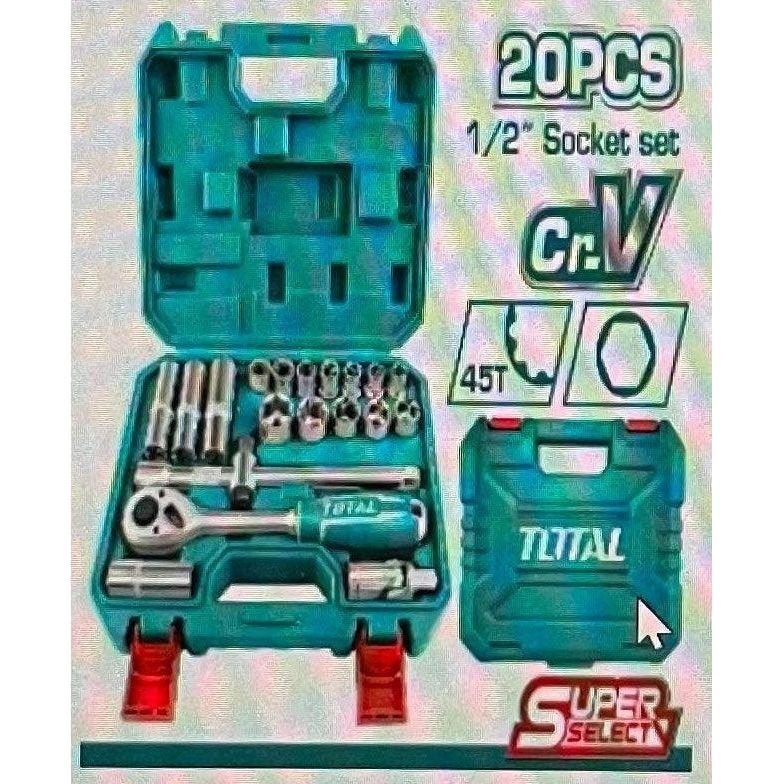 Total Total THT141201 20pcs 1/4" Socket Wrench Set, General Hardware Sockets & Ratchets — Southend Philippines