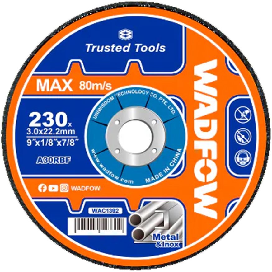 Wadfow Wadfow WAC1342 Abrasive Metal Grinding Disc 4" (Depressed), General Hardware Abrasives & Files — Southend Philippines