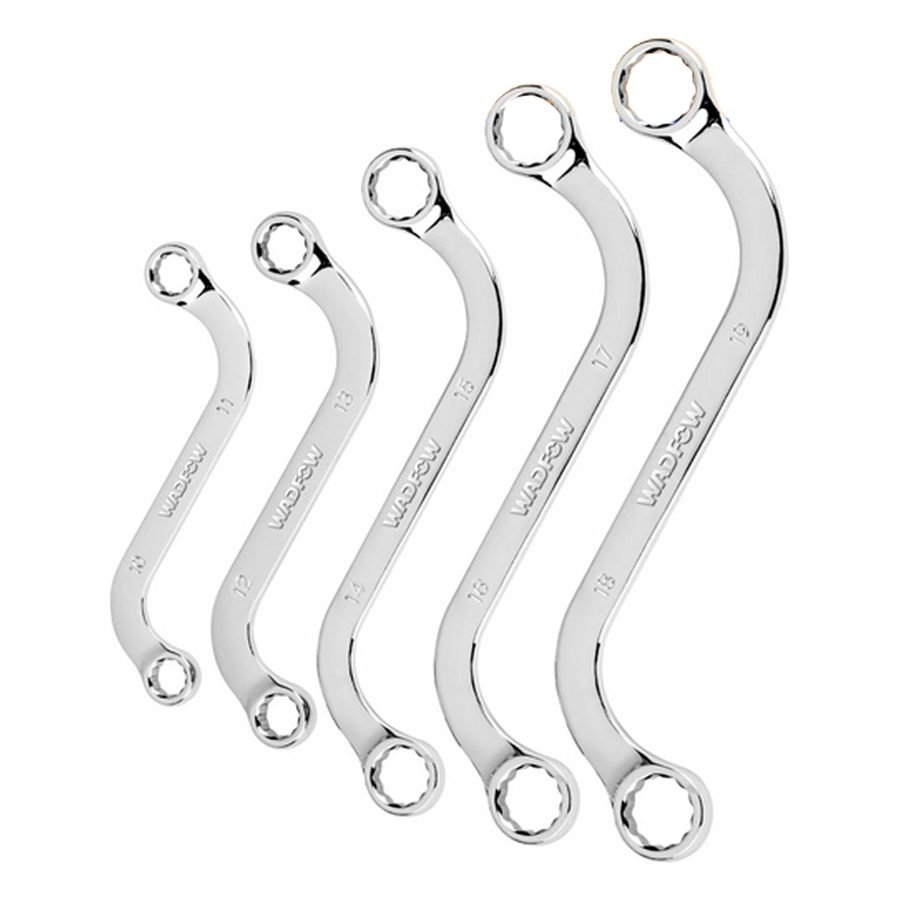 Wadfow Wadfow WFR4405 S-Type Ring Wrench Set 5 Pcs, General Hardware Wrenches — Southend Philippines