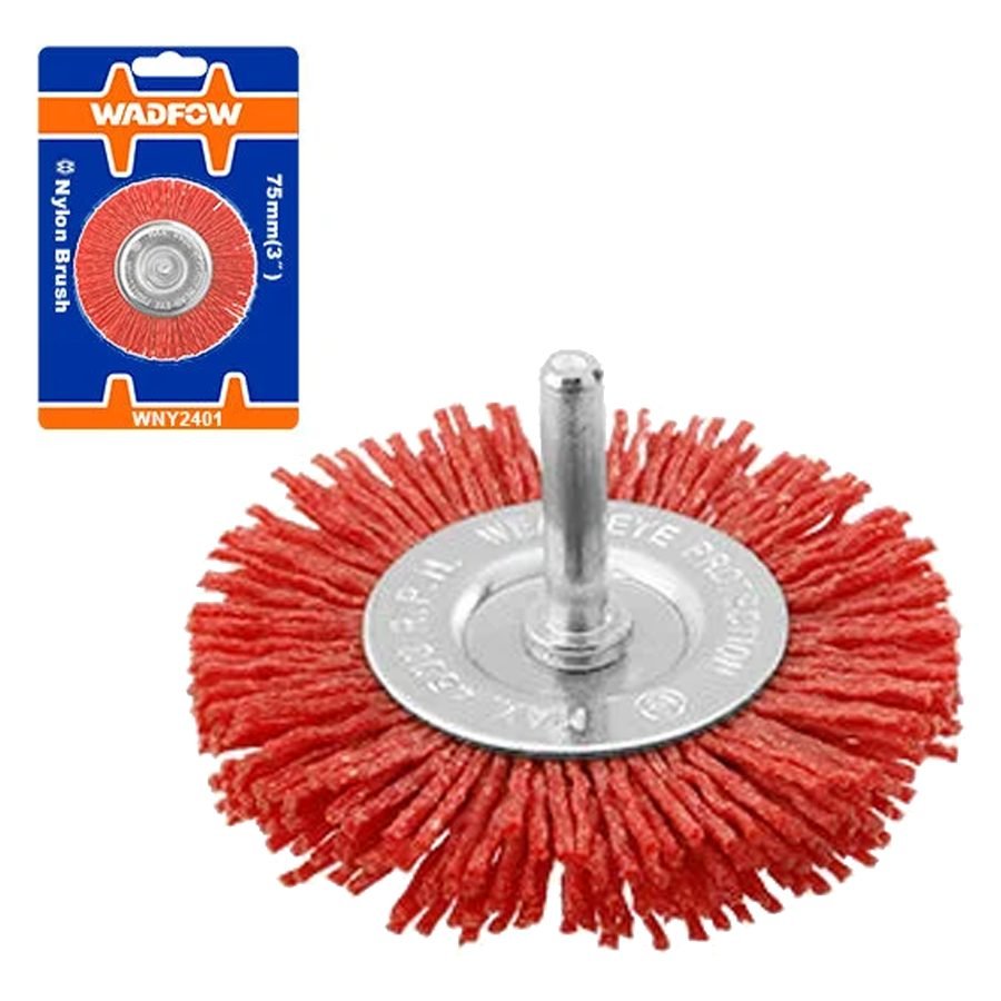 Wadfow Wadfow WNY2402 Circular Nylon Brush 4" With 1/4" Shank, General Hardware Brushes & Cleaning — Southend Philippines