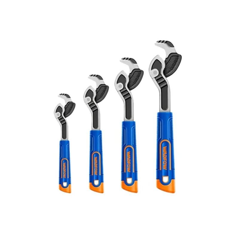 Wadfow WPW1K04 4pcs Self Adjusting Steel Pipe Wrench Set