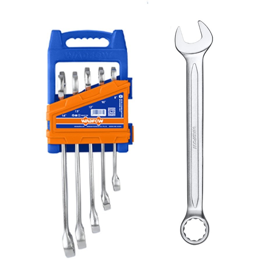 Wadfow Wadfow WSP1215 10-19MM Combination Spanner 5 Pcs Set, General Hardware Wrenches — Southend Philippines