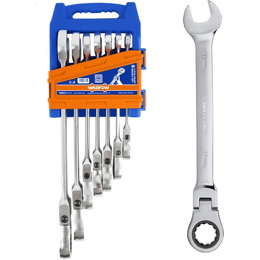 Wadfow Wadfow WSP5207 Flexible Rachet Spanner 8-19MM 7 Pcs, General Hardware Wrenches — Southend Philippines