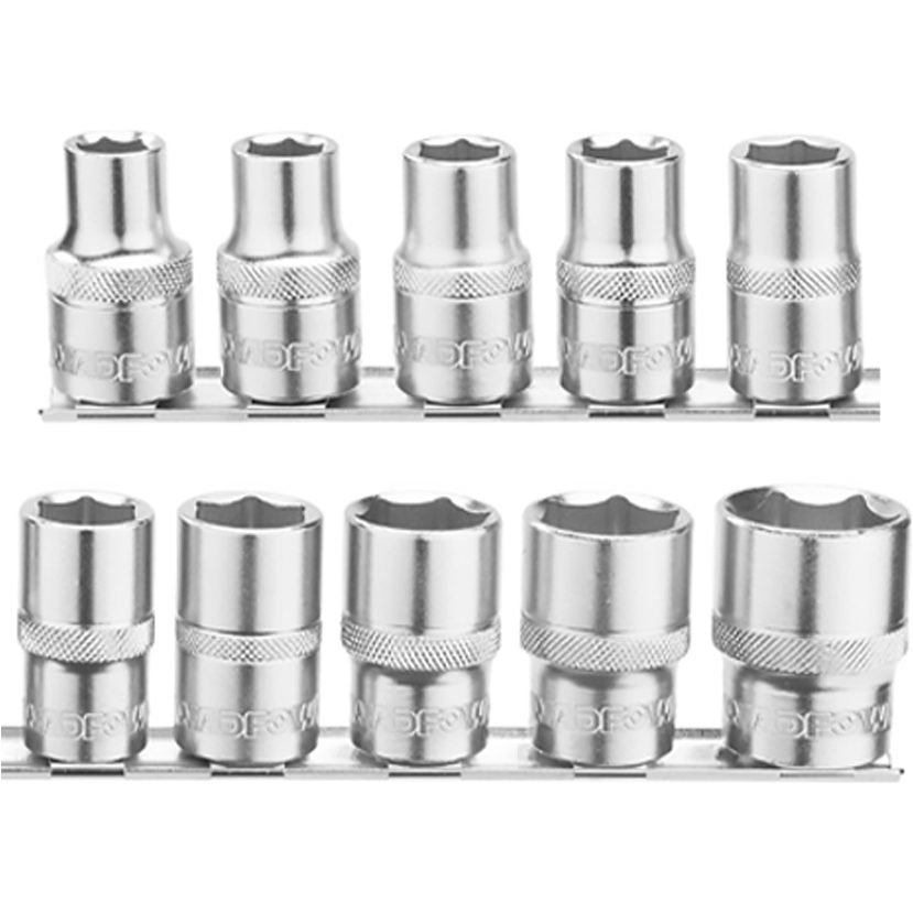 Wadfow Wadfow WST2410 1/2" Socket Set 10 Pcs, General Hardware Sockets & Ratchets — Southend Philippines