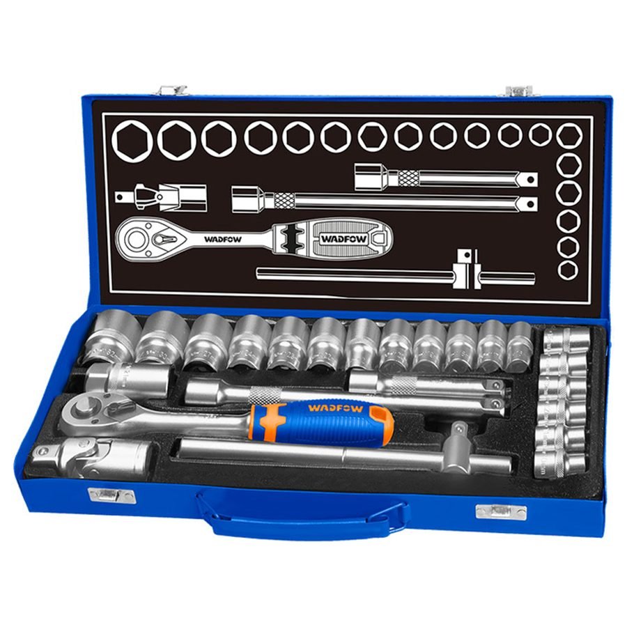Wadfow Wadfow WST2L24 Socket Set 1/2" 24 Pcs, General Hardware Sockets & Ratchets — Southend Philippines