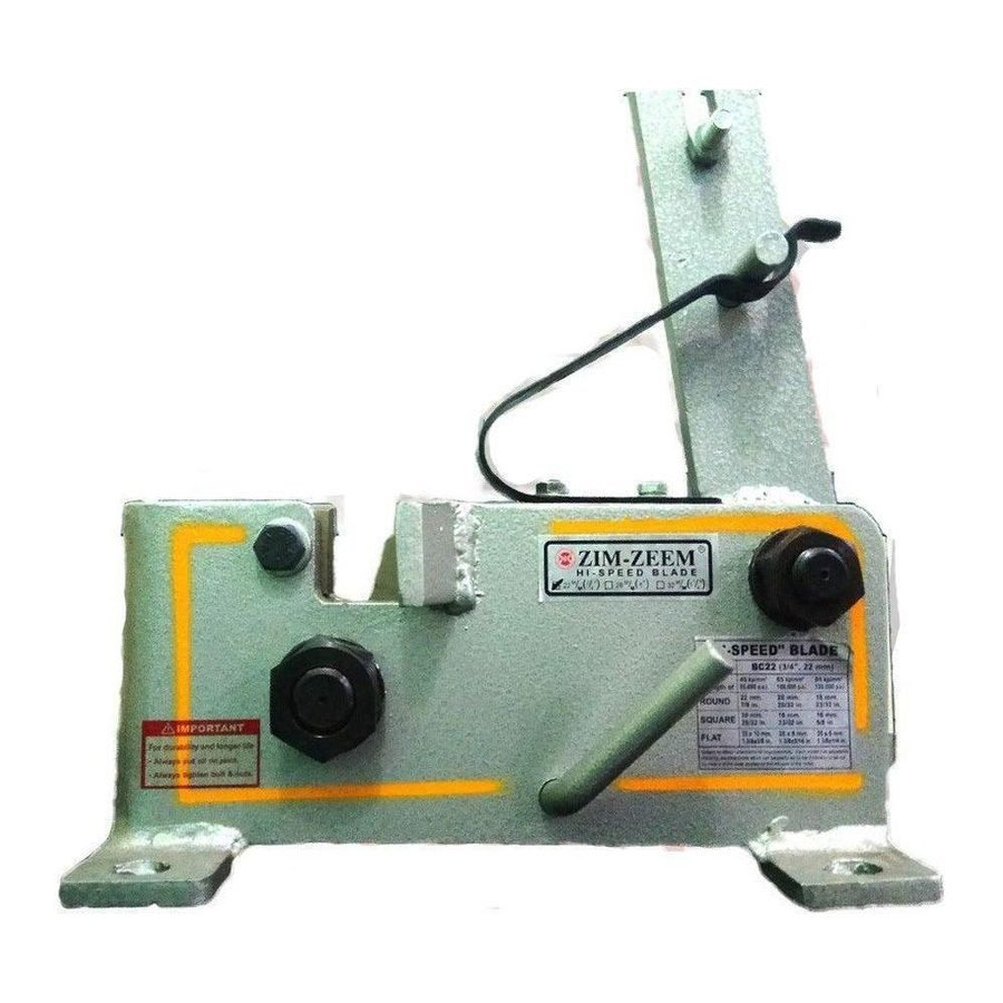 Zim-Zeem Manual Bar Cutter, Machineries Bar Benders & Cutters — Southend Philippines