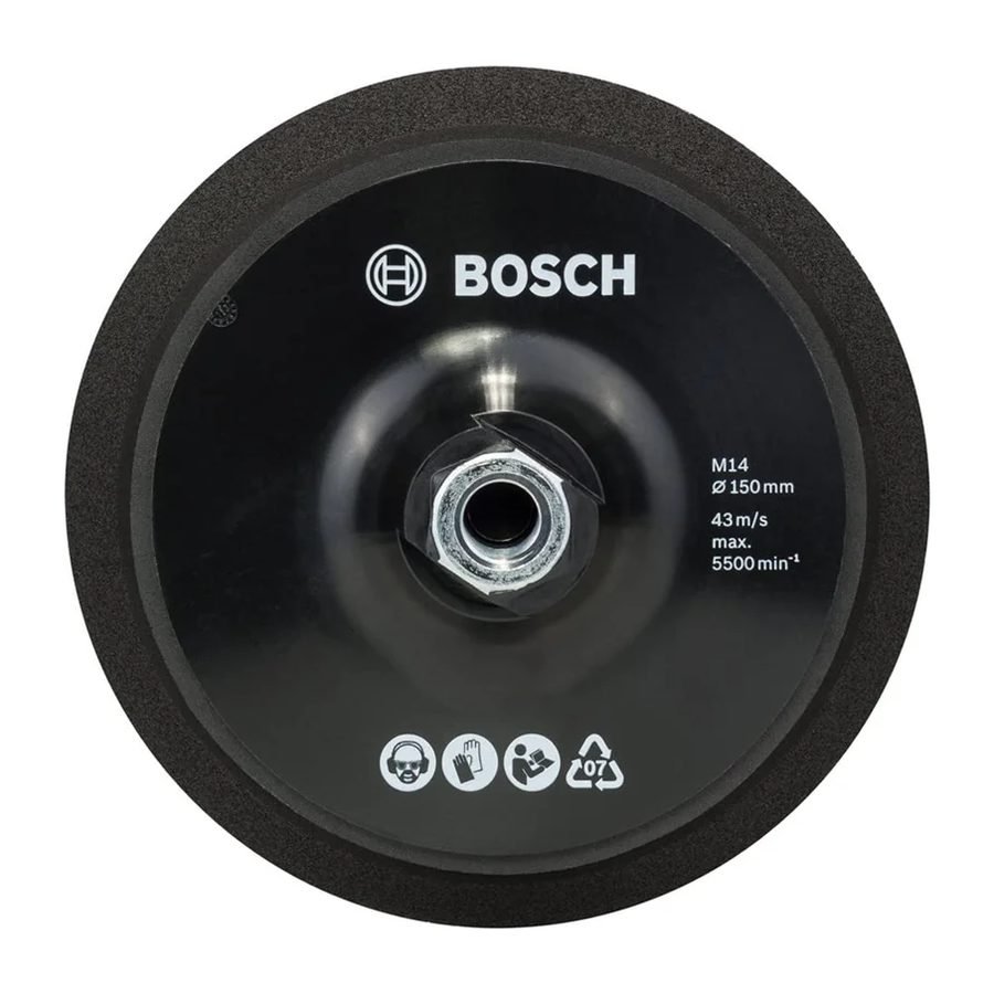 Bosch Bosch Backing Pad 150 Mm With M14 Thread (2608612027), Power Tools Grinders — Southend Philippines