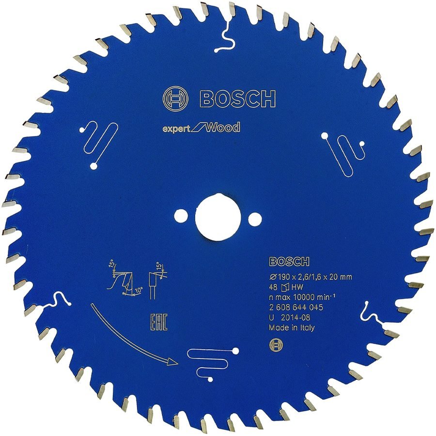 Bosch Bosch Circular Saw Blade Expert For Wood 7-1/2"X48T (2608644045), Power Tools Bits, Blades & Discs — Southend Philippin