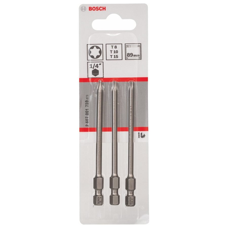 Bosch Bosch Extra Hard Torx Screwdriver Bits 89MM 3pcs (2607001760), Power Tools Drills & Drivers — Southend Philippines