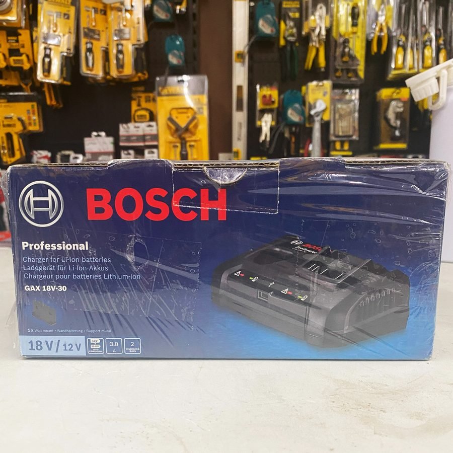 Bosch Bosch GAX 18V-30 Multi Battery Charger For Cordless (18V & 12V) (Open Se, Power Tools Batteries & Chargers — Southend P