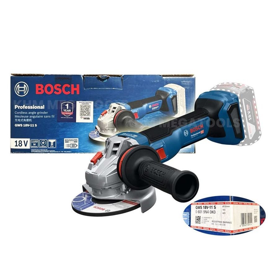 Bosch Bosch GWS 18V-11 S Cordless Angle Grinder 4" (Bare), Power Tools Grinders — Southend Philippines