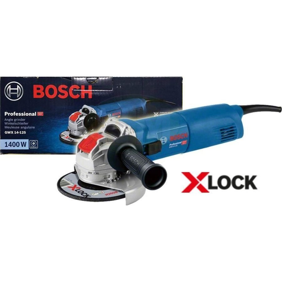 Bosch Bosch GWX 14-125 Angle Grinder 5" (125mm) 1400W [X-Lock], Power Tools Grinders — Southend Philippines