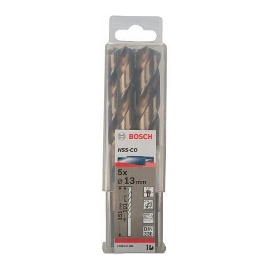 Bosch Bosch HSS-Co Metal - Ground / Stainless INOX Drill Bit Set 5 Pcs (260858, Power Tools Bits, Blades & Discs — Southend P