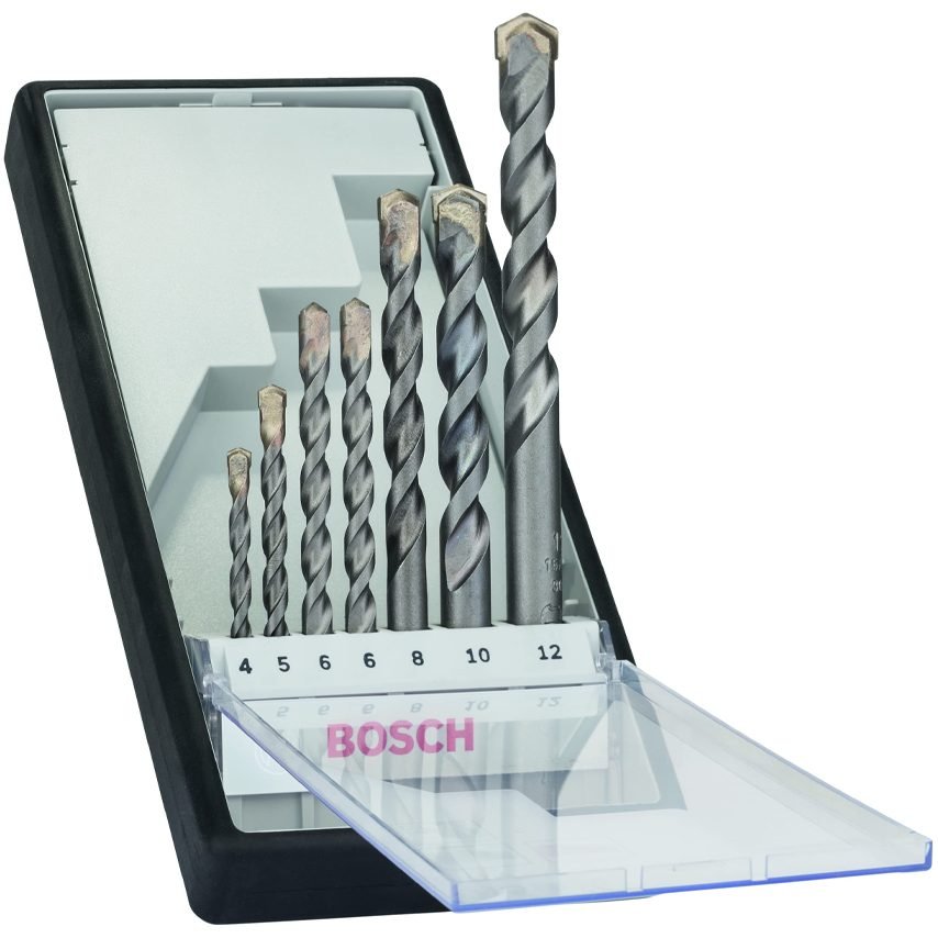 Bosch Bosch Robust Line Cyl-3 Masonry / Concrete Drill Bit Set 7pcs (260701054, Power Tools Bits, Blades & Discs — Southend P