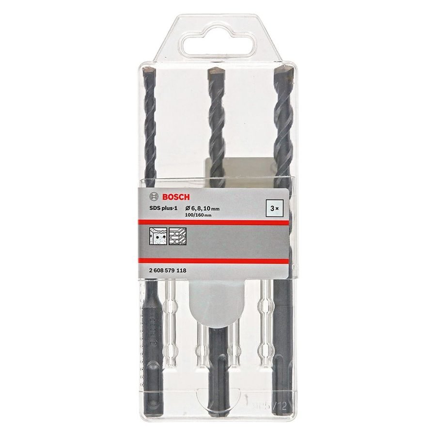 Bosch Bosch SDS-Plus Drill Bit Set 3pcs For Concrete (2608579118), Power Tools Bits, Blades & Discs — Southend Philippines