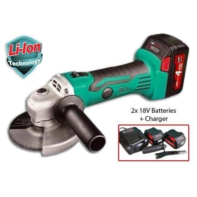 DCA DCA ADSM100 Cordless 18V Angle Grinder Kit, Power Tools Grinders — Southend Philippines