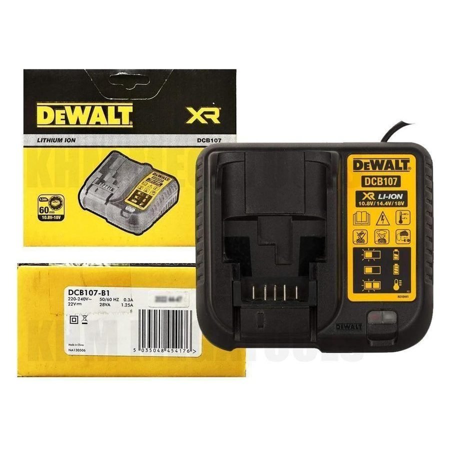 DeWalt Dewalt DCB107 10.8V / 18V / 20V Multi Voltage XR Battery Charger, Power Tools Batteries & Chargers — Southend Philippi