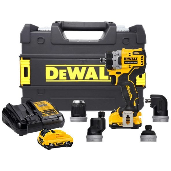 DeWalt Dewalt DCD703D2 Brushless Cordless Drill / Driver (5in1 Multi Head) [Kit, Power Tools Drills & Drivers — Southend Phil