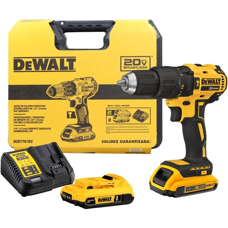 DeWalt Dewalt DCD7781D2 20V Cordless Brushless Hammer Drill [Kit], Power Tools Drills & Drivers — Southend Philippines