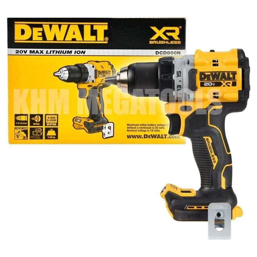 DeWalt Dewalt DCD800N 20V Cordless Drill / Driver 13mm (Bare), Power Tools Drills & Drivers — Southend Philippines