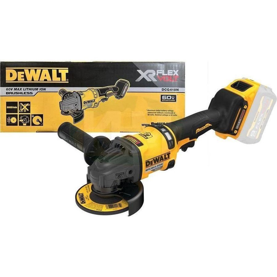DeWalt Dewalt DCG418N 60V Flexvolt™ Cordless Angle Grinder 5" (Brushless) [Bare, Power Tools Grinders — Southend Philippines
