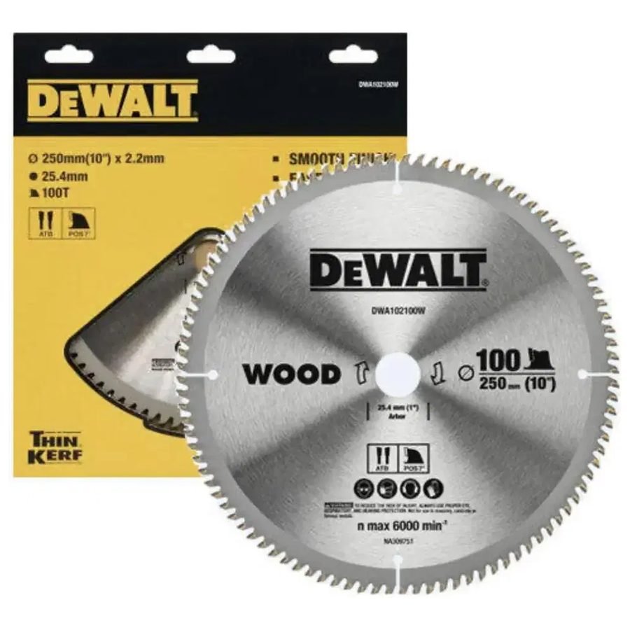DeWalt Dewalt DWA102100W Circular Saw Blade 10" X 100T (Wood), Power Tools Bits, Blades & Discs — Southend Philippines