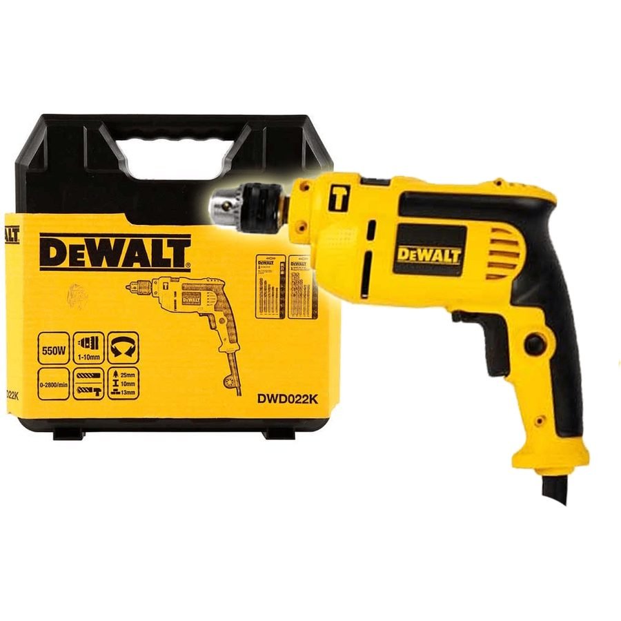 DeWalt Dewalt DWD022K-B1 Impact / Hammer Drill 10mm 550W, Power Tools Drills & Drivers — Southend Philippines