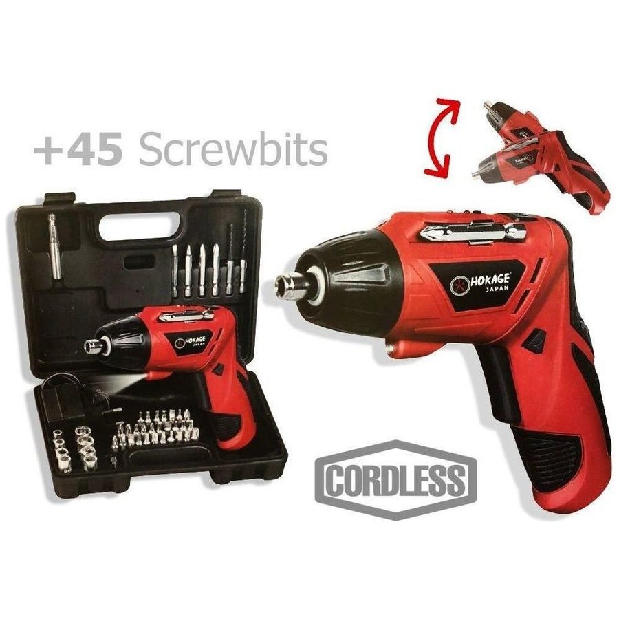 Hokage HKG-CS45K Cordless Screwdriver Kit With Case, Power Tools Batteries & Chargers — Southend Philippines