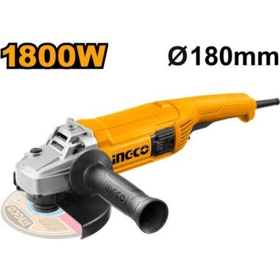 Ingco Ingco AG18008 Angle Grinder 7" 1800W [SS], Power Tools Grinders — Southend Philippines