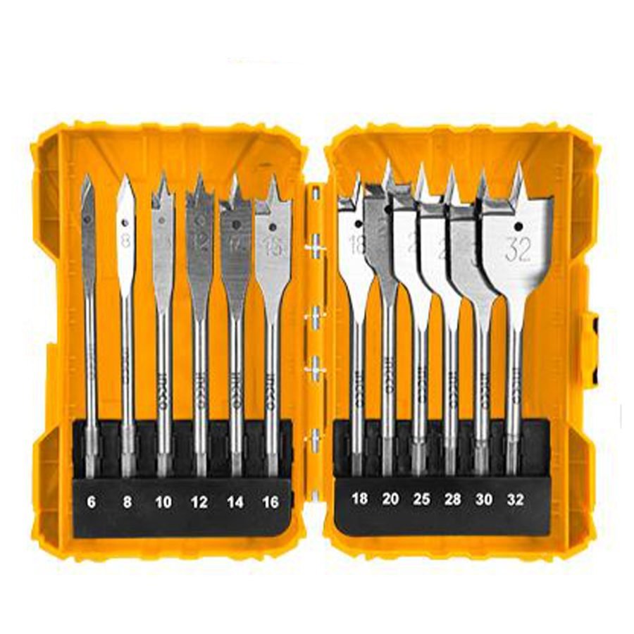 Ingco Ingco AKDL1206 Flat Wood Drill Bit Set 12PCS, Power Tools Drills & Drivers — Southend Philippines