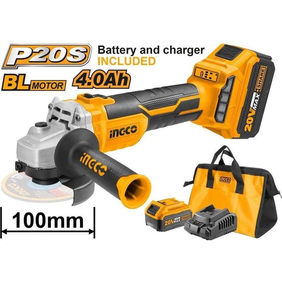 Ingco Ingco CAGLI10022 20V Cordless Li-Ion Grinder 20V BL, Power Tools Grinders — Southend Philippines