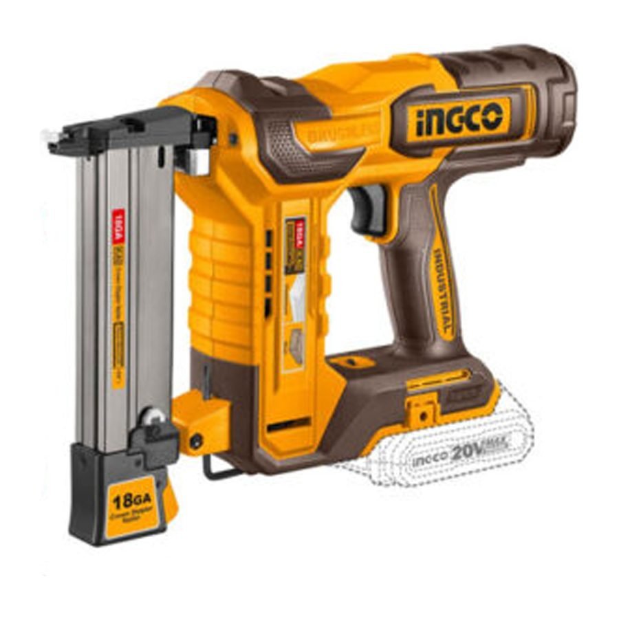 Ingco Ingco CCSNLI6008 Cordless BL Crown Stapler Nailer Kit 20V 2.0HP, Power Tools Nailers & Staplers — Southend Philippines