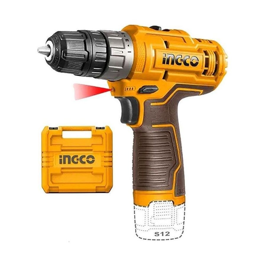 Ingco Ingco CDLI12202 Li-Ion Cordless Drill 12V, Power Tools Drills & Drivers — Southend Philippines