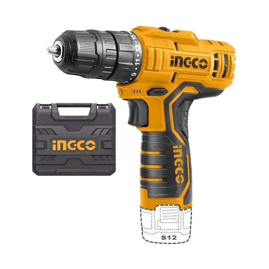 Ingco Ingco CDLI12328 Li-Ion Cordless Drill 12V, Power Tools Drills & Drivers — Southend Philippines
