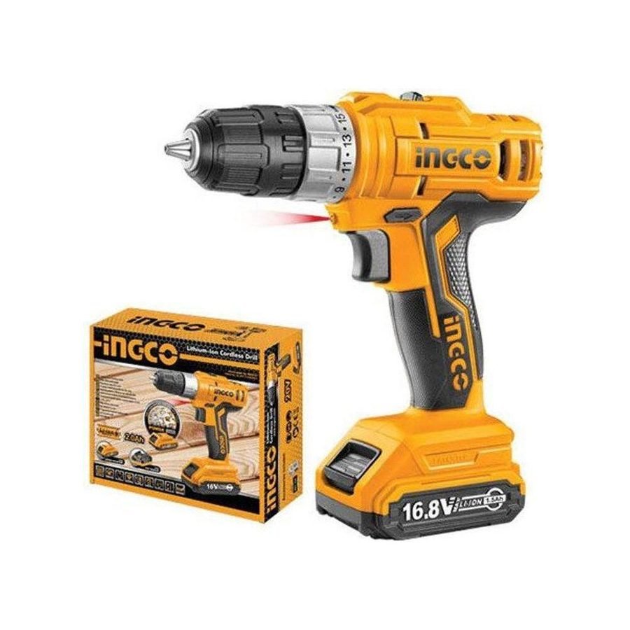 Ingco Ingco CDLI1611 Li-Ion Cordless Drill 16.8V, Power Tools Drills & Drivers — Southend Philippines