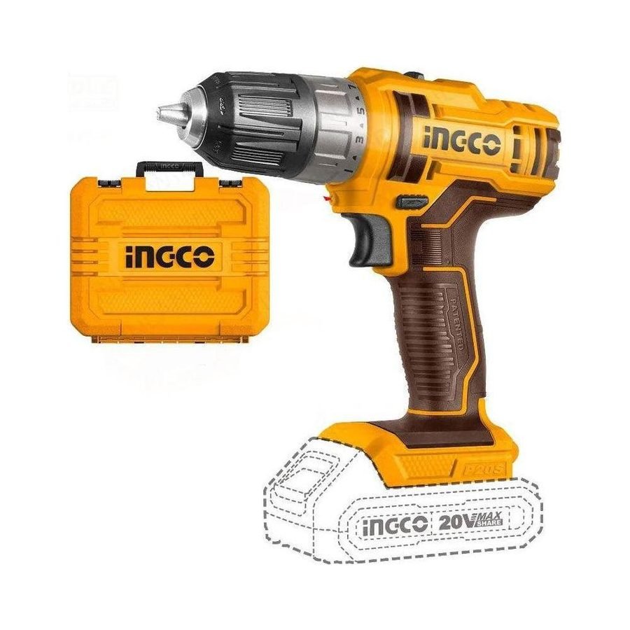 Ingco Ingco CDLI200528 Li-Ion Cordless Drill 20V, Power Tools Drills & Drivers — Southend Philippines