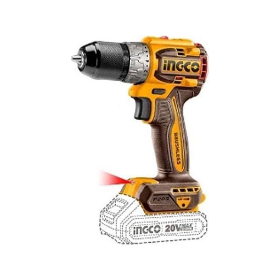 Ingco Ingco CDLI20602 Li-Ion Compact Cordless Drill Brushless 20V, Power Tools Drills & Drivers — Southend Philippines