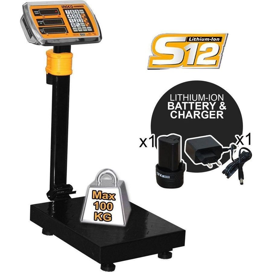 Ingco Ingco CES1245 12V Cordless Weighing Scale 12V, Power Tools — Southend Philippines