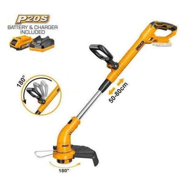 Ingco Ingco CGTLI20301 20V Cordless Li-Ion Grass Trimmer (Bare), Power Tools Routers & Planers — Southend Philippines