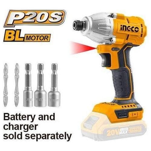 Ingco Ingco CIRLI20030 20V Cordless Li-Ion Impact Driver 20V, Power Tools Drills & Drivers — Southend Philippines