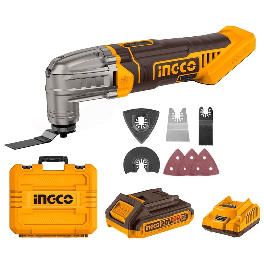 Ingco Ingco CMLI20228 Cordless Li-Ion Multi-Tool 20V 2.0AH, Power Tools Batteries & Chargers — Southend Philippines