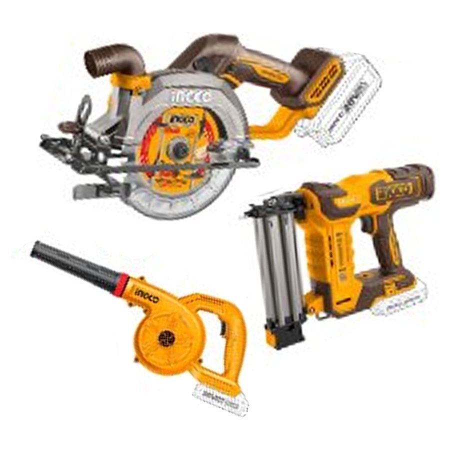 Ingco Ingco COSLI240683 Cordless Power Tools Combo Kit 3PCS 20V 2.0AH & 4.0AH, Power Tools Blowers & Vacuums — Southend Phili