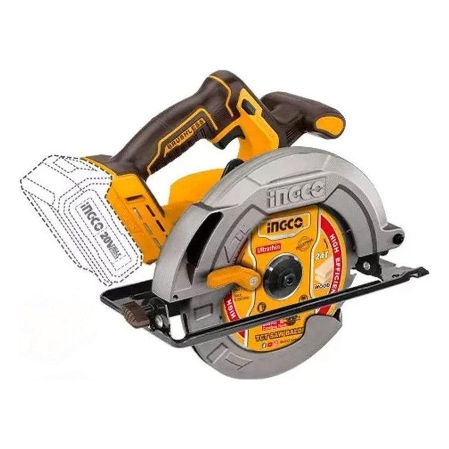 Ingco Ingco CSLI18511 Li-Ion Circular Saw Brushless 20V, Power Tools Saws — Southend Philippines