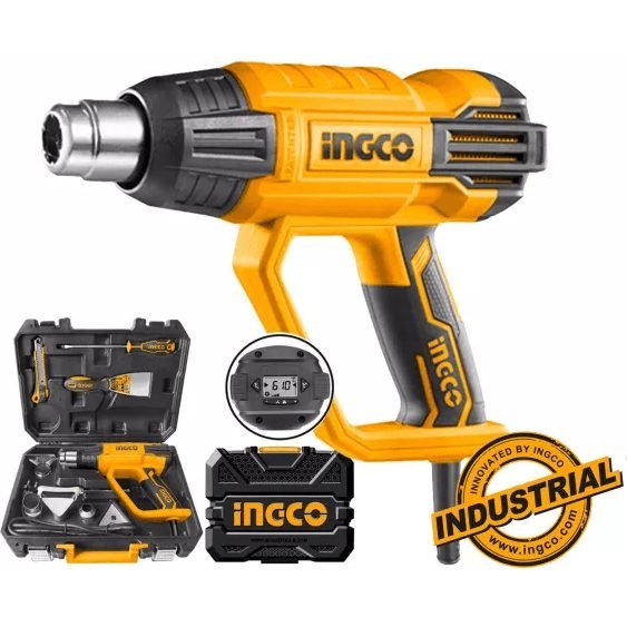 Ingco Ingco HG200028-1 Heat Gun / Hot Air Gun 2000W With Case & Accessories, Power Tools Heat Guns — Southend Philippines